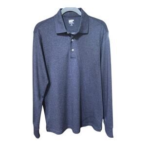 Lands' End Men Long Sleeve Traditional Fit Polo Shirt Size Medium